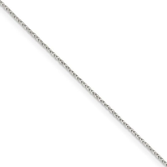 1.1mm Sterling Silver Flat Cable Chain Necklace, 16 Inch - Picture 1 of 8